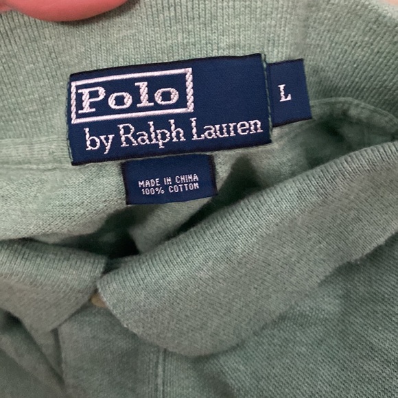 Ralph Lauren Classic Polo Shirt Short Sleeve Green size Large - Picture 4 of 4